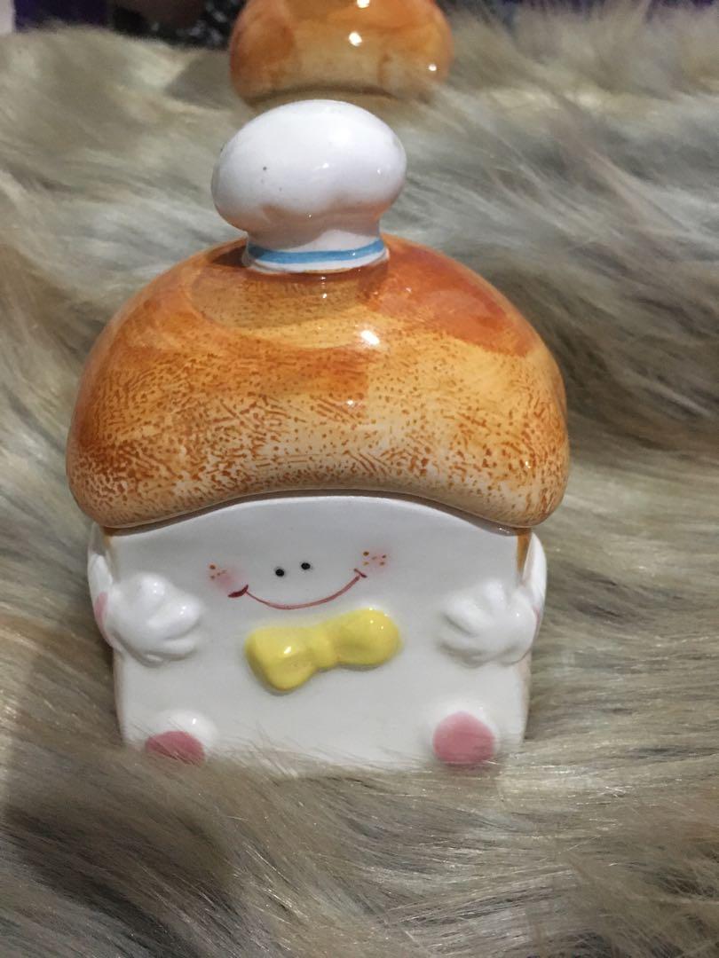 Fujika Canister / tea caddy (Category: Coffee & Tea Tableware) located in Batangas. Submitted by girlmeetspurple (Listing ID 1102967501, Image 2). Description: Very pretty in actual Ceramic fujika canister Can be used as tea caddy 🌷.