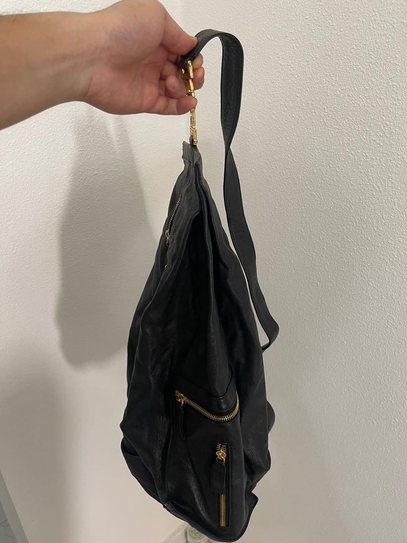Gianni versace black hot sale leather purse