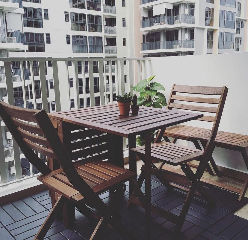 IKEA APPLARO outdoor dining table chair, Furniture & Home Living