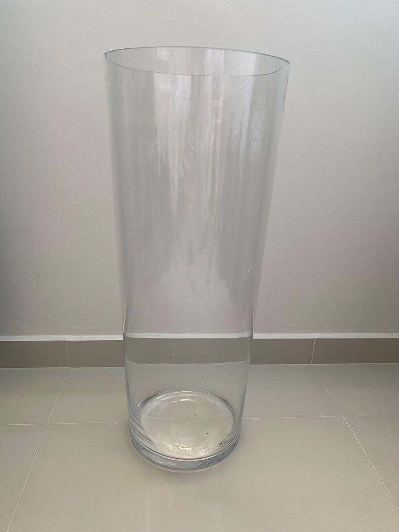 Ikea Glass Vase 68cm, Furniture & Home Living, Gardening, Pots