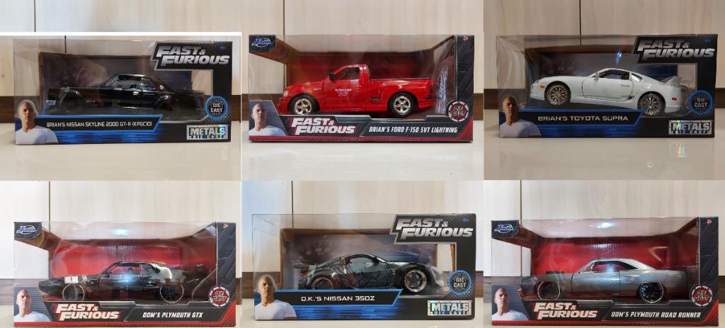 Jada Fast & Furious 1/24 Scale Diecast Vehicles ($29 each)