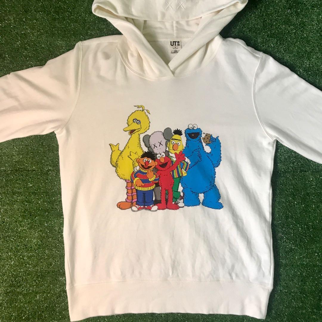 KAWS X UNIQLO X SESAME STREET HOODIE Men s Fashion Tops Sets