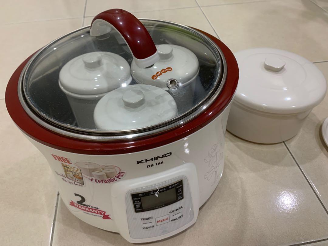 Khind Double Boiler steamer soup maker ceramic