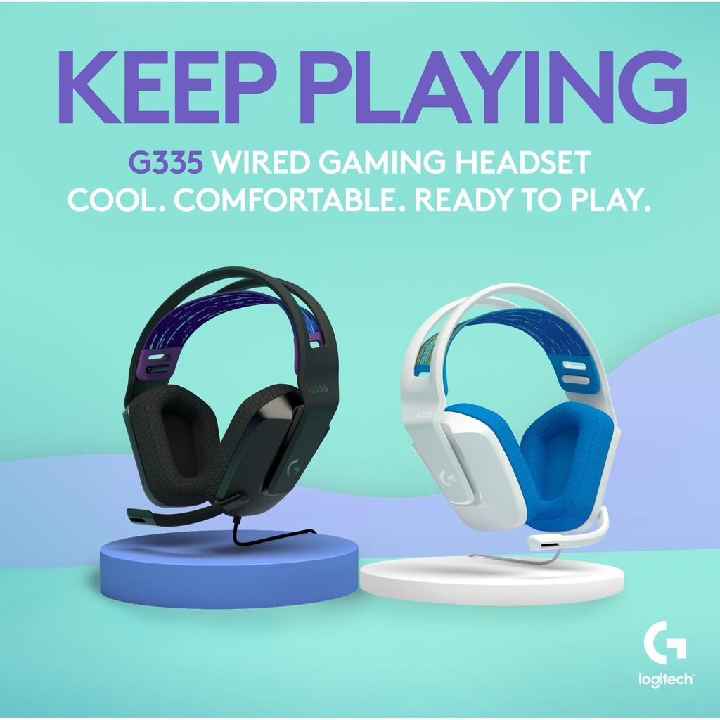 Logitech G335 Wired Gaming Headset Black,White with Flip to Mute Microphone, Electronics, Audio on Carousell