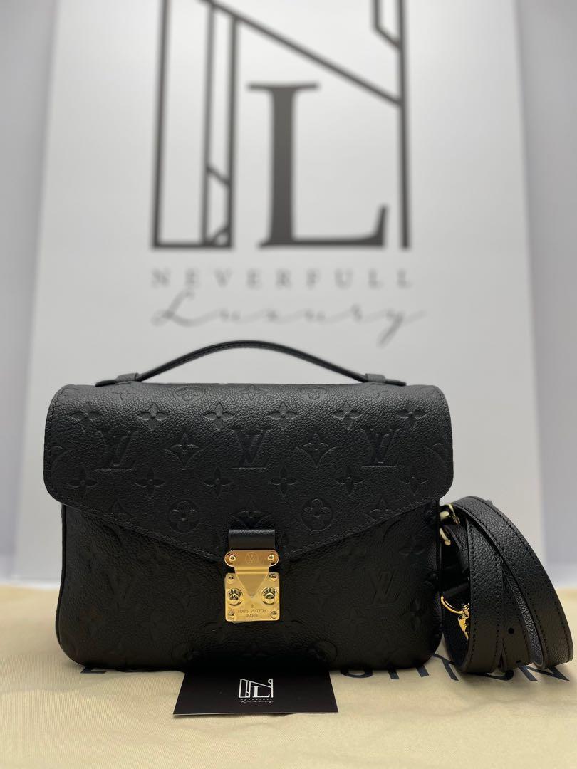 Louis Vuitton Pochette Metis Monogram Empreinte Noir Leather Bag