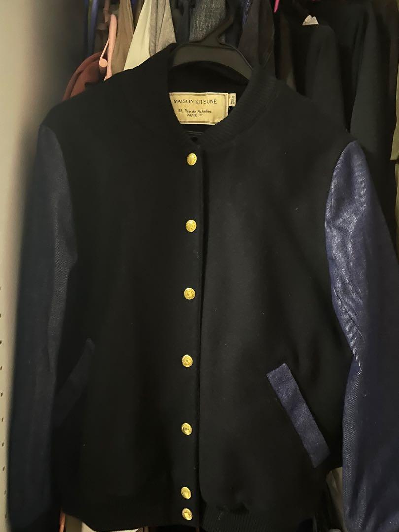 maison kitsune varsity jacket