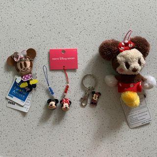 Mickey and Minnie Mouse Pretzel Keychain