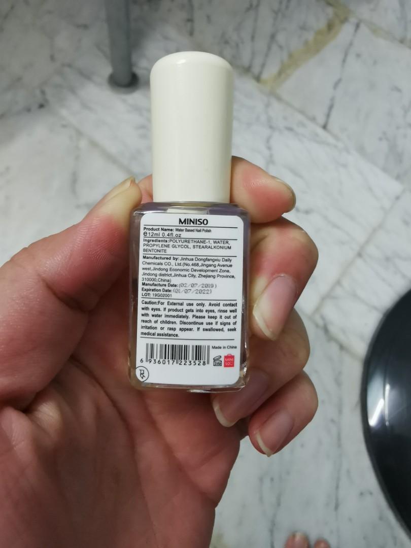 Miniso Water Based Nail Polish, Beauty & Personal Care, Hands & Nails
