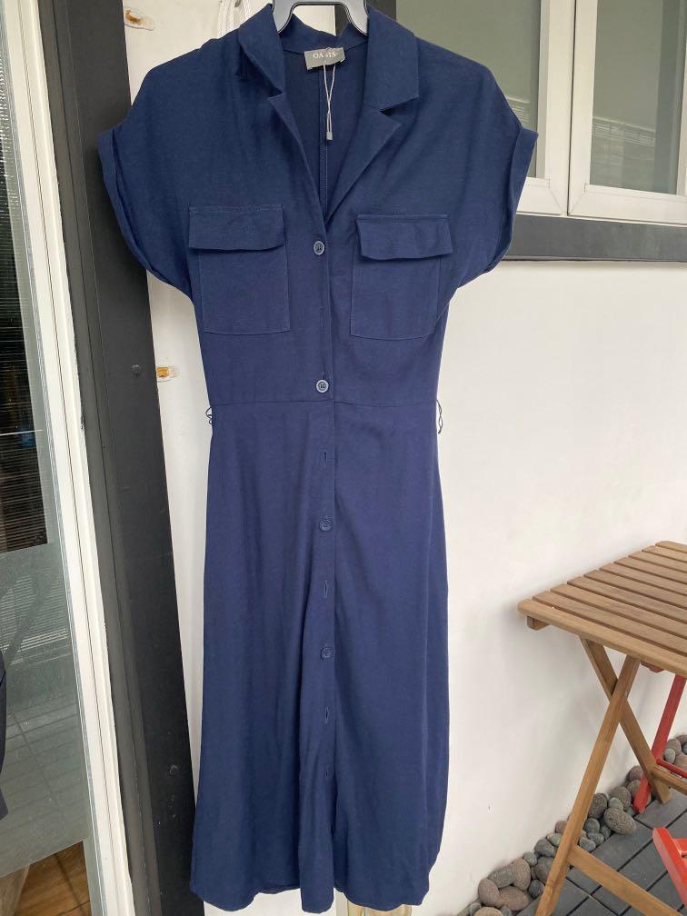 Oasis button store through denim dress