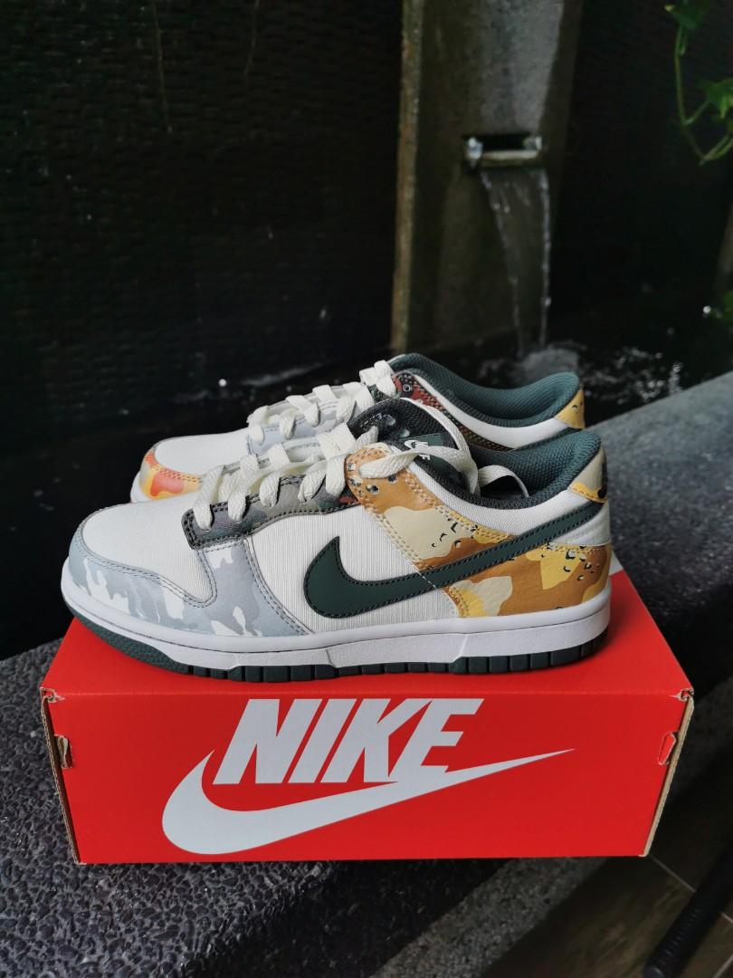 Nike Dunk Low SE 'Multi Camo' UK4.5/23.5CM, Women's Fashion, Shoes on  Carousell