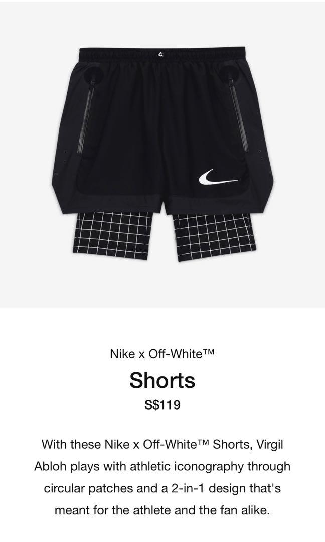 Nike off white shorts Men s Fashion Bottoms Shorts on Carousell