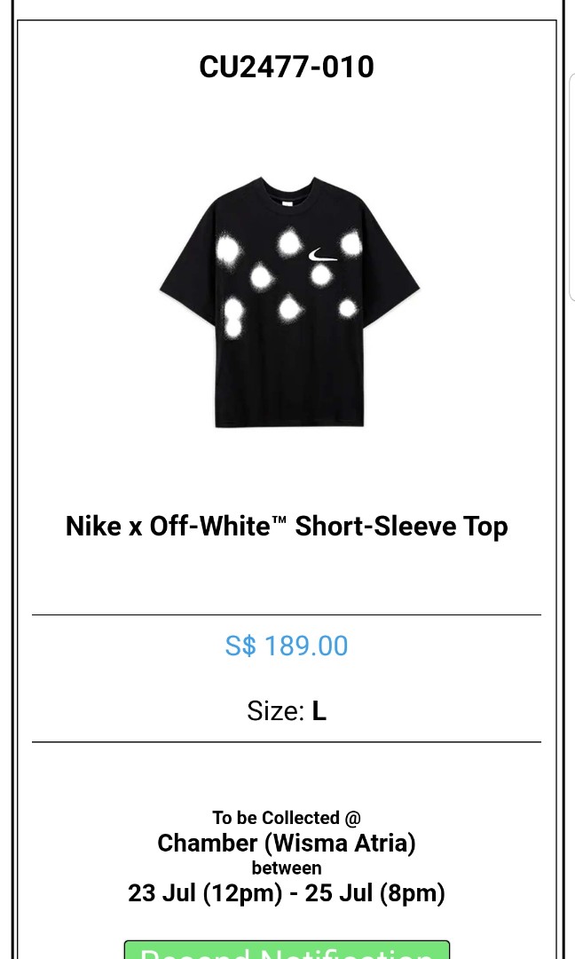 off-white x nike shirt, Men's Fashion 
