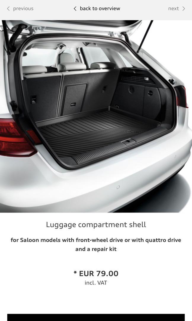 Audi a3 shop rubber boot liner