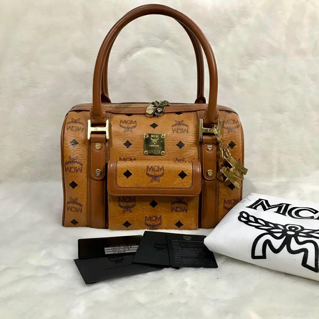 McM Boston Bag (original), Luxury, Bags & Wallets on Carousell