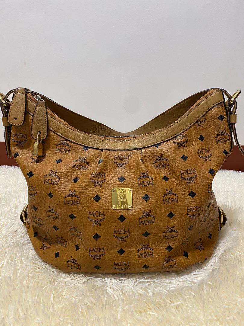 SALE Original Mcm Cognac Large Hobo Bag Luxury Bags