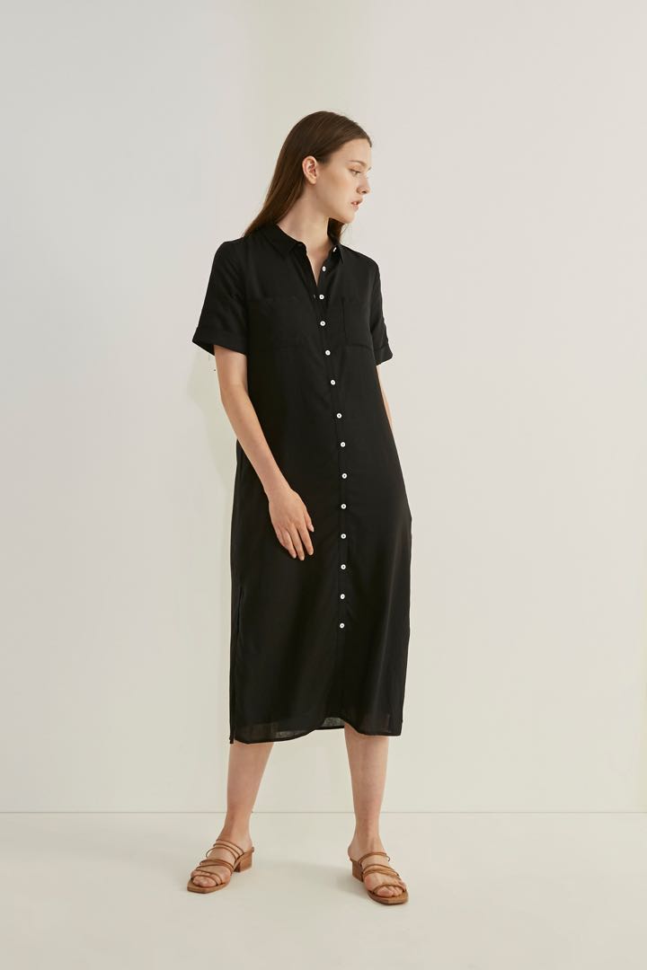 OSN Linen ButtonDown Shirt Dress, Women's Fashion, Dresses & Sets