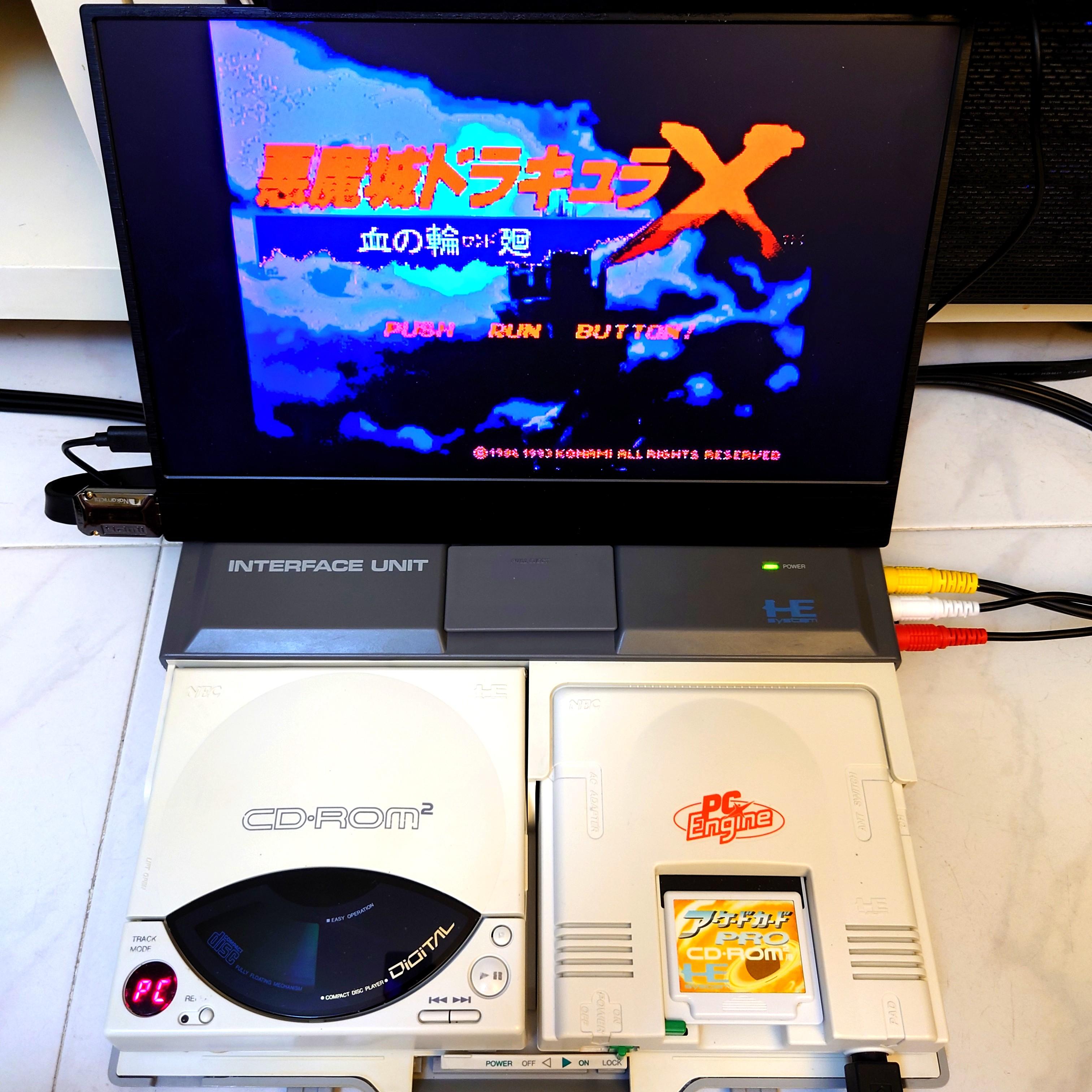 運作正常)PC Engine 主機+ CD Rom2 + Interface Unit, 電子遊戲, 遊戲