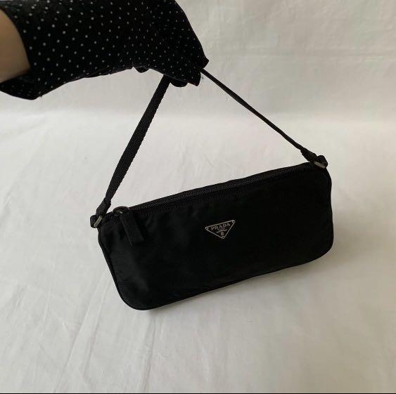 Prada nylon Tessuto/ leather pochette – Bag Babes Boutique LLC