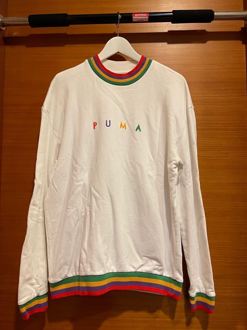 Puma stripe new arrivals crew neck sweater