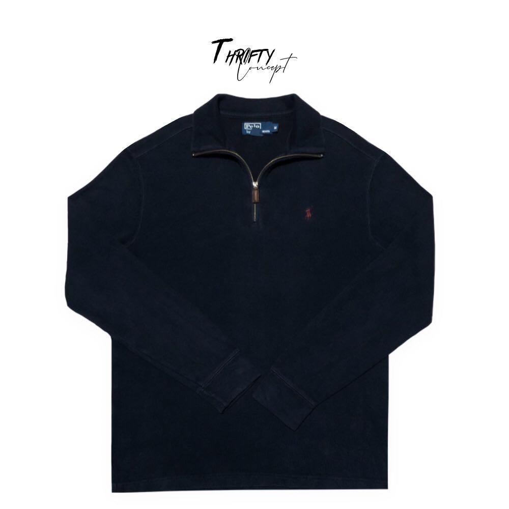 ralph lauren quarter zip navy