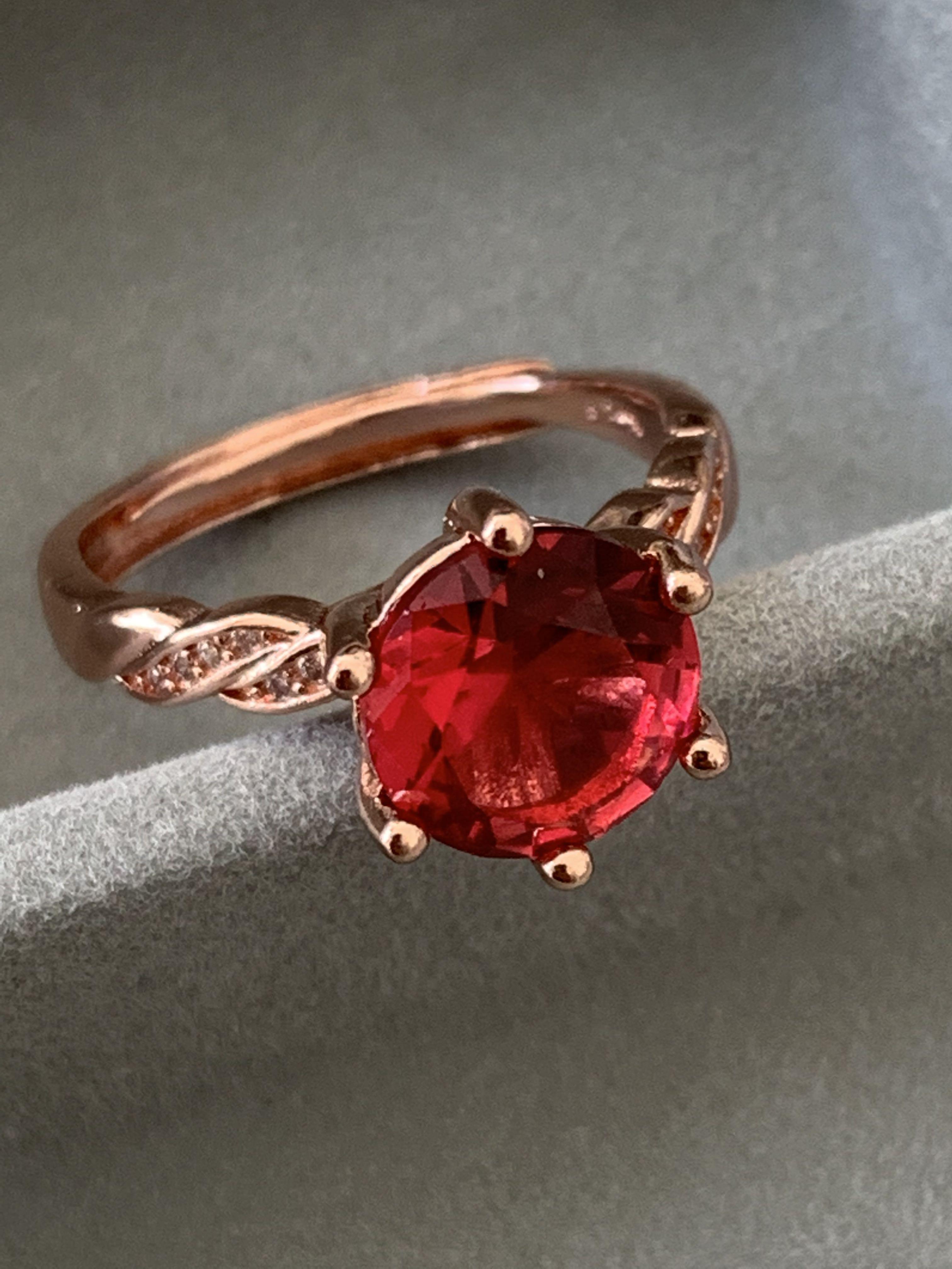 Red Topaz Ring Women s Fashion Jewelry Organisers Rings on