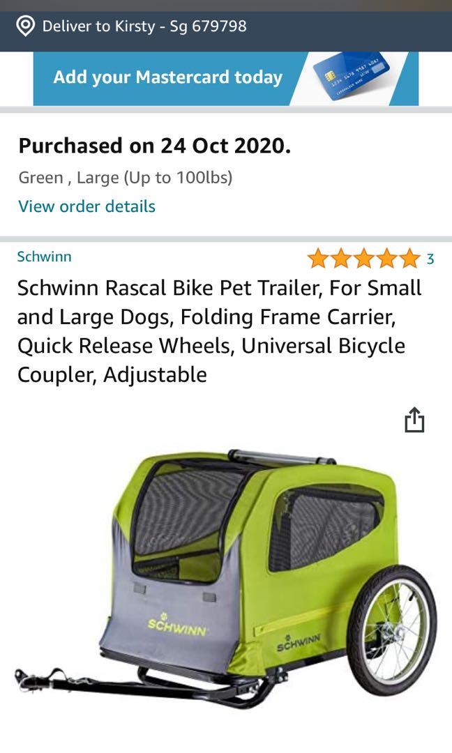 Schwinn Rascal Dog Trailer Large, Pet Supplies, Homes & Other Pet