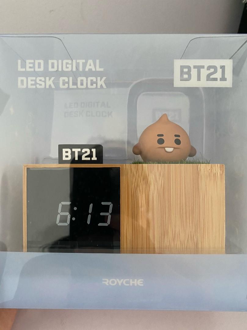 [Sealed] BTS BT21 x Royche Shooky Baby LED Digital Desk Clock, Hobbies