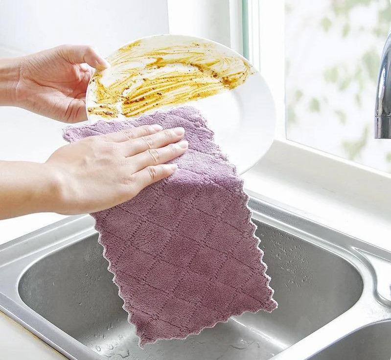 10PCS Kitchen Dish Towels, Kitchen Towels and Dishcloths Set,Dish Cloths  for Washing Dishes Dish Rags for Drying Dishes Kitchen Wash Clothes and Dish  Towels Random Color