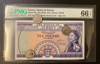 State of Jersey , £10  1972 PMG66EPQ