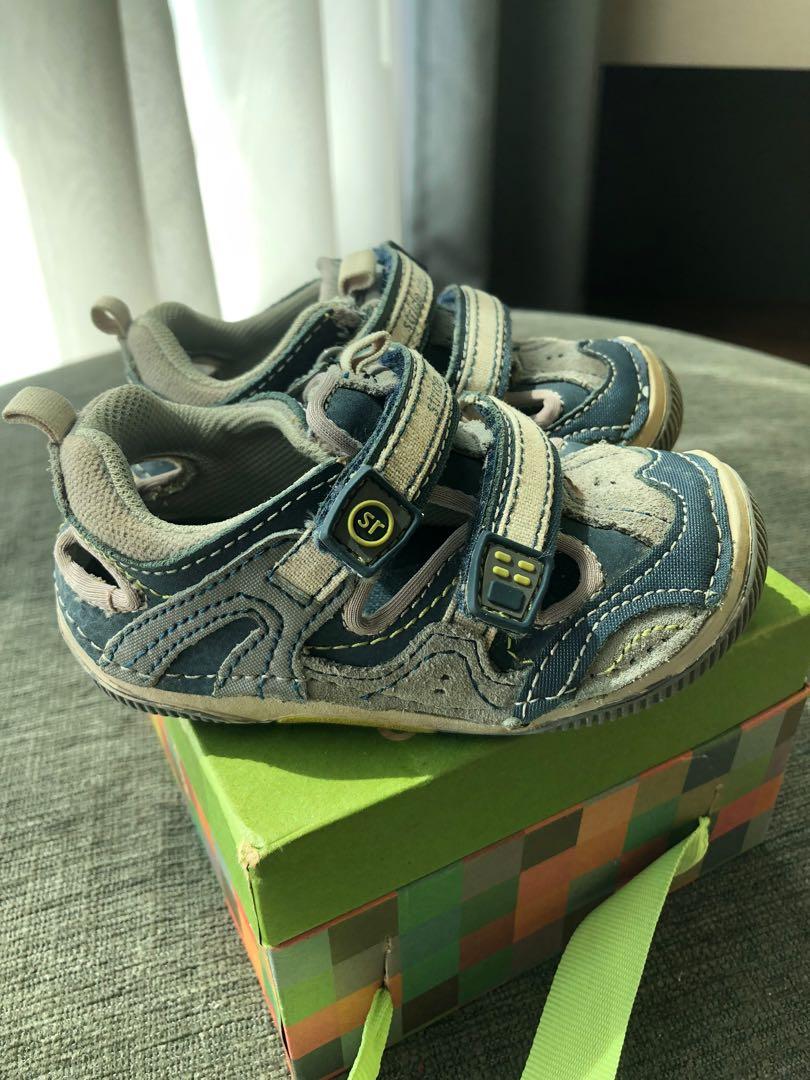 Stride Rite SRT Draco navy stone citron kids boys toddler walking shoes