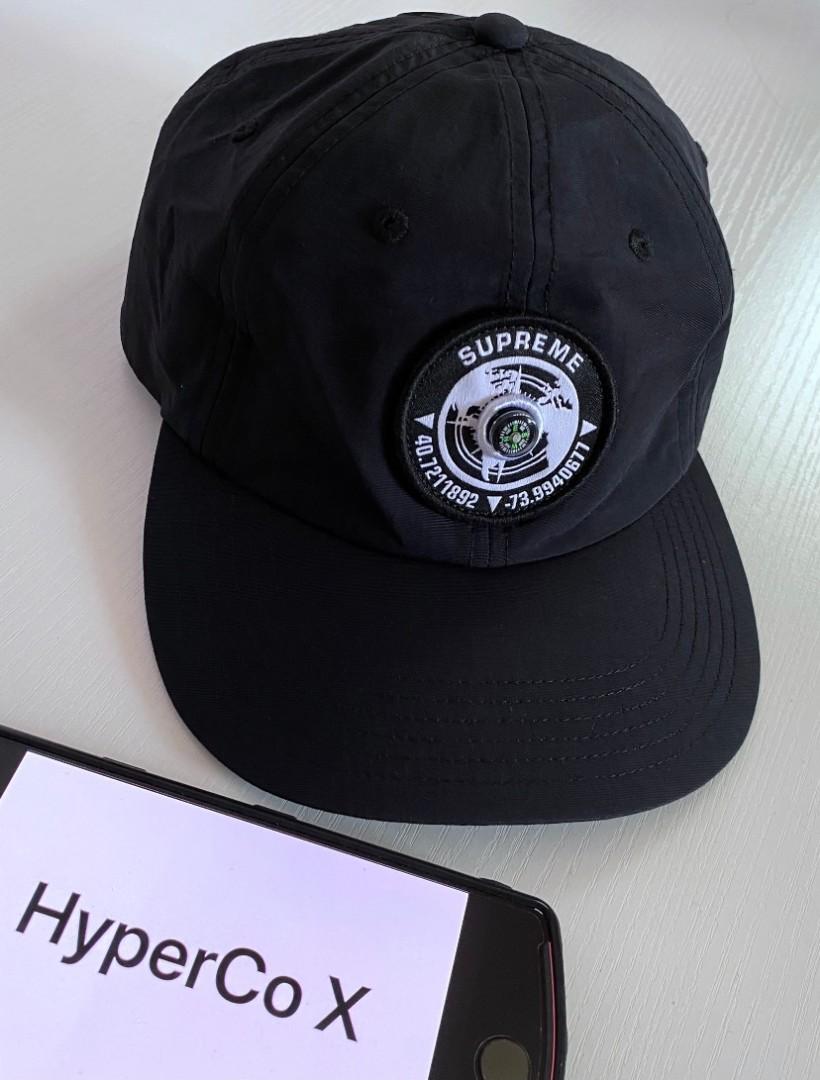 Supreme Compass 6 Panel Black, Men's 