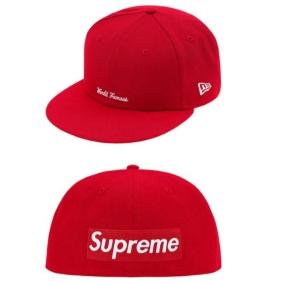 Buy Supreme x New Era Reverse Box Logo Hat 'Red' - SS21H29 RED