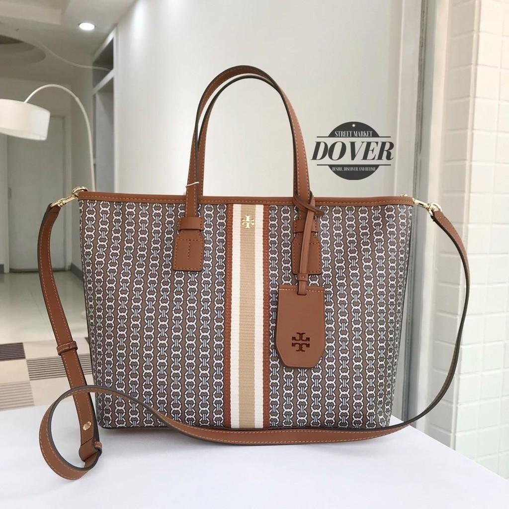 Tory burch gemini sales link tote light umber