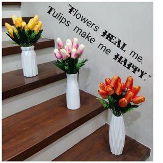 Tulips with Leaves Artificial Flower ONLY