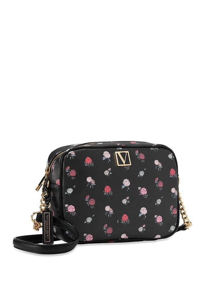 Victoria s Secret Top Zip Crossbody bag Dark Rose