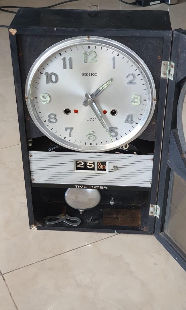 Vintage Seiko 30days wall clock, Everything Else on Carousell
