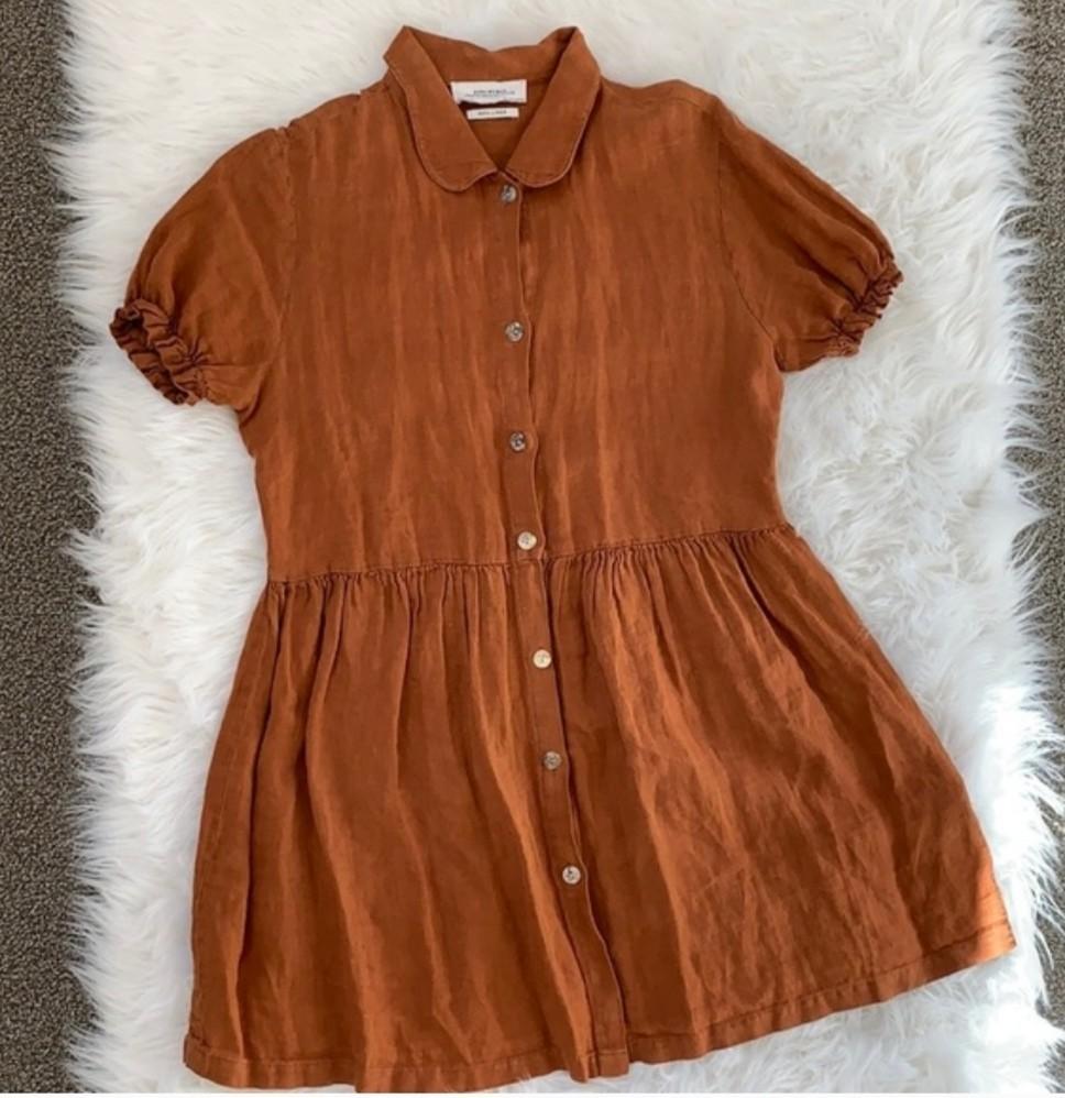 Zara Burnt Orange Dress, Women's Fashion, Dresses & Sets, Dresses on