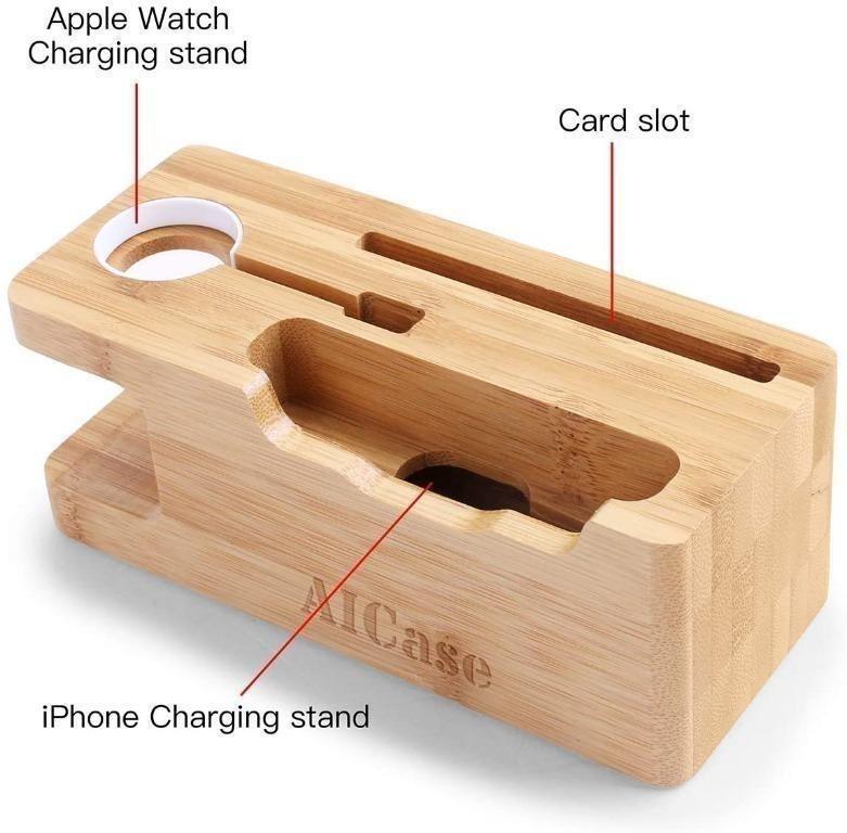 Aicase bamboo wood shop charging holder