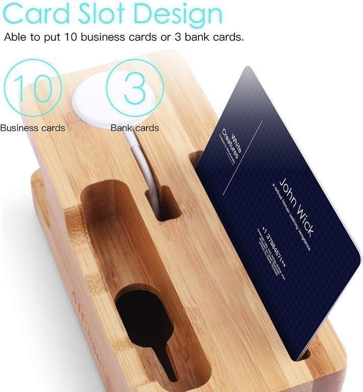 Aicase bamboo deals wood charging holder