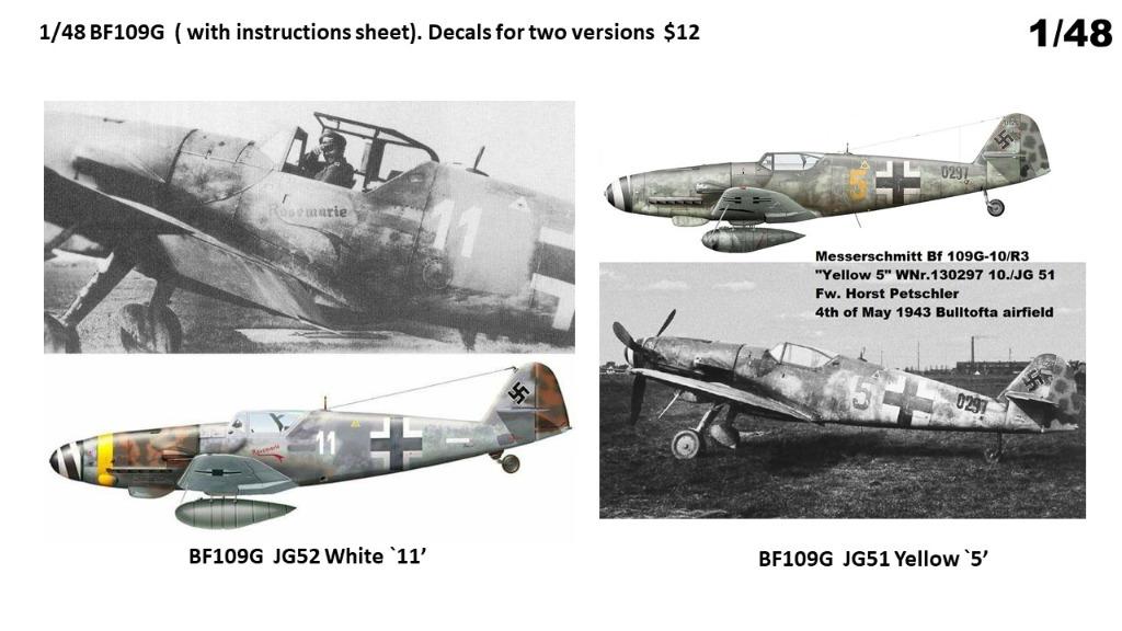 1/48 Boeing B29 Enola Gay, P51D Mustang, BF109 decals, Hobbies & Toys