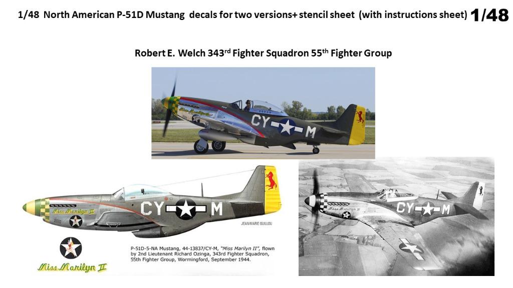 1/48 Boeing B29 Enola Gay, P51D Mustang, BF109 decals, Hobbies & Toys