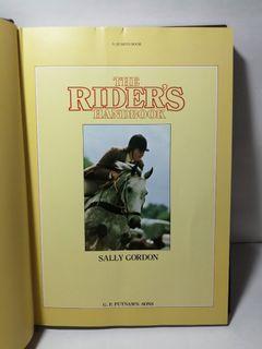 1980 THE RIDER'S HANDBOOK by Sally Gordon, Horseback Riders Guide Book, Vintage and Collectible