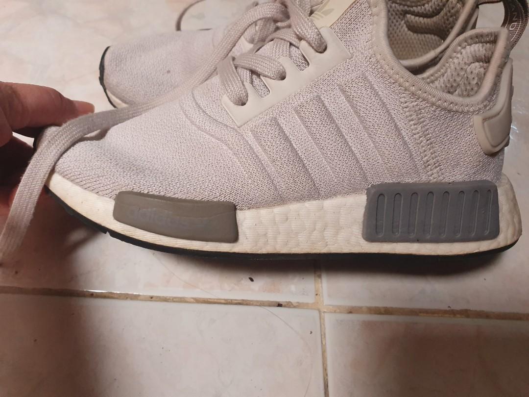 Addidas NMD primeknit Gray (Category: Sneakers) located in Caloocan City. Submitted by ranation (Listing ID 1103183536, Image 1). Description: Addidas NMD primeknit minsan lang nagamit...need cleaning lang😊 SZ 7.