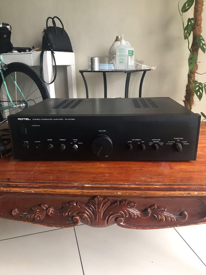 Rotel (Category: Soundbars, Speakers & Amplifiers) located in Las Pinas. Submitted by ranjeman (Listing ID 1103170020, Image 3). Description: Rotel RA 870bx Mint condition and well maintained Check the specs Power output: 80 watts per channel into 8Ω (stereo) Frequency response: 4Hz to 100kHz Total harmonic distortion: 0.03% Audition at my place Manuyo Dos Las Pinas For serious buyer only Faster transaction call 09178419672 Damping factor: 180 In