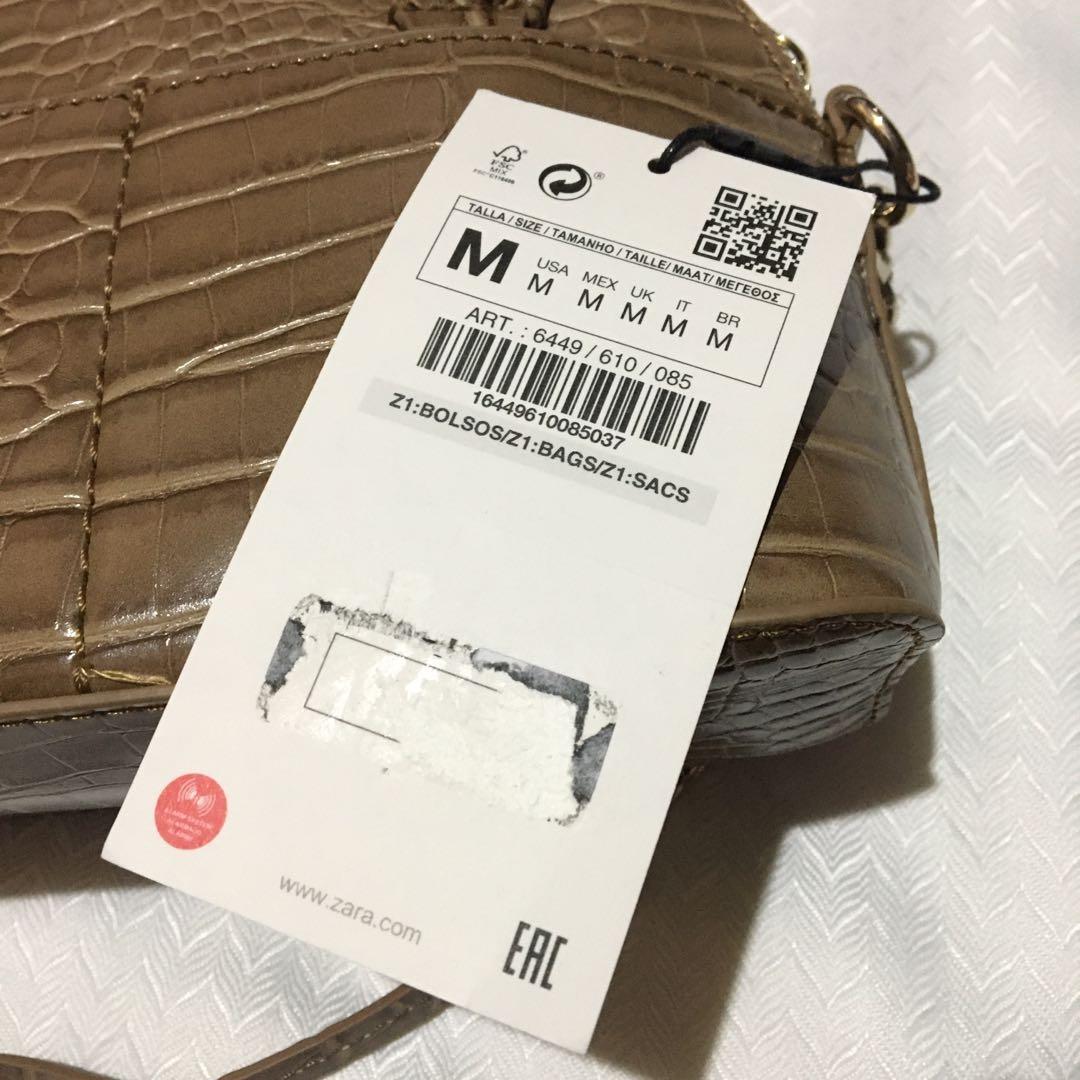 ZARA Animal Print Mini Bowling Bag , Women's Fashion, Bags & Wallets