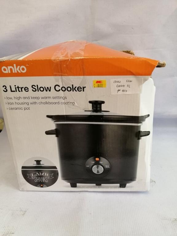 Anko 3 Litre Slow Cooker, TV & Home Appliances, Kitchen Appliances