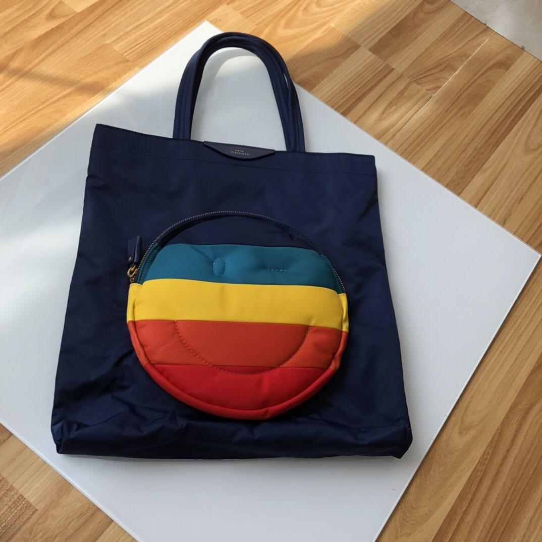 Anya Hindmarch Night Sky Nylon Tote Chubby Wink