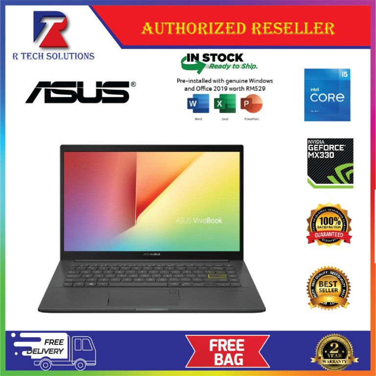 Asus Laptop Vivobook A513E-PBQ080TS Bespoke Black/Intel Core i5-1135G7 ...