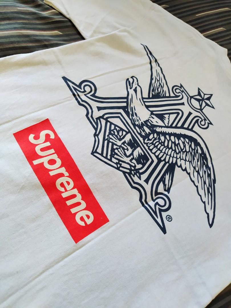 Authentic 1000 supreme x budweiser tee not bape thrasher cdg stussy fog vans etc