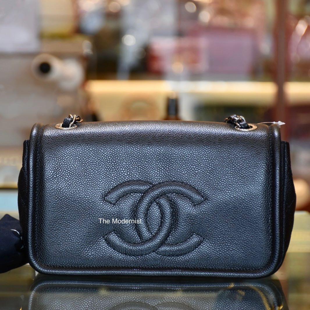 Authentic Chanel Cc Logo Black Caviar Chain Shoulder Bag Luxury Bags Wallets On Carousell